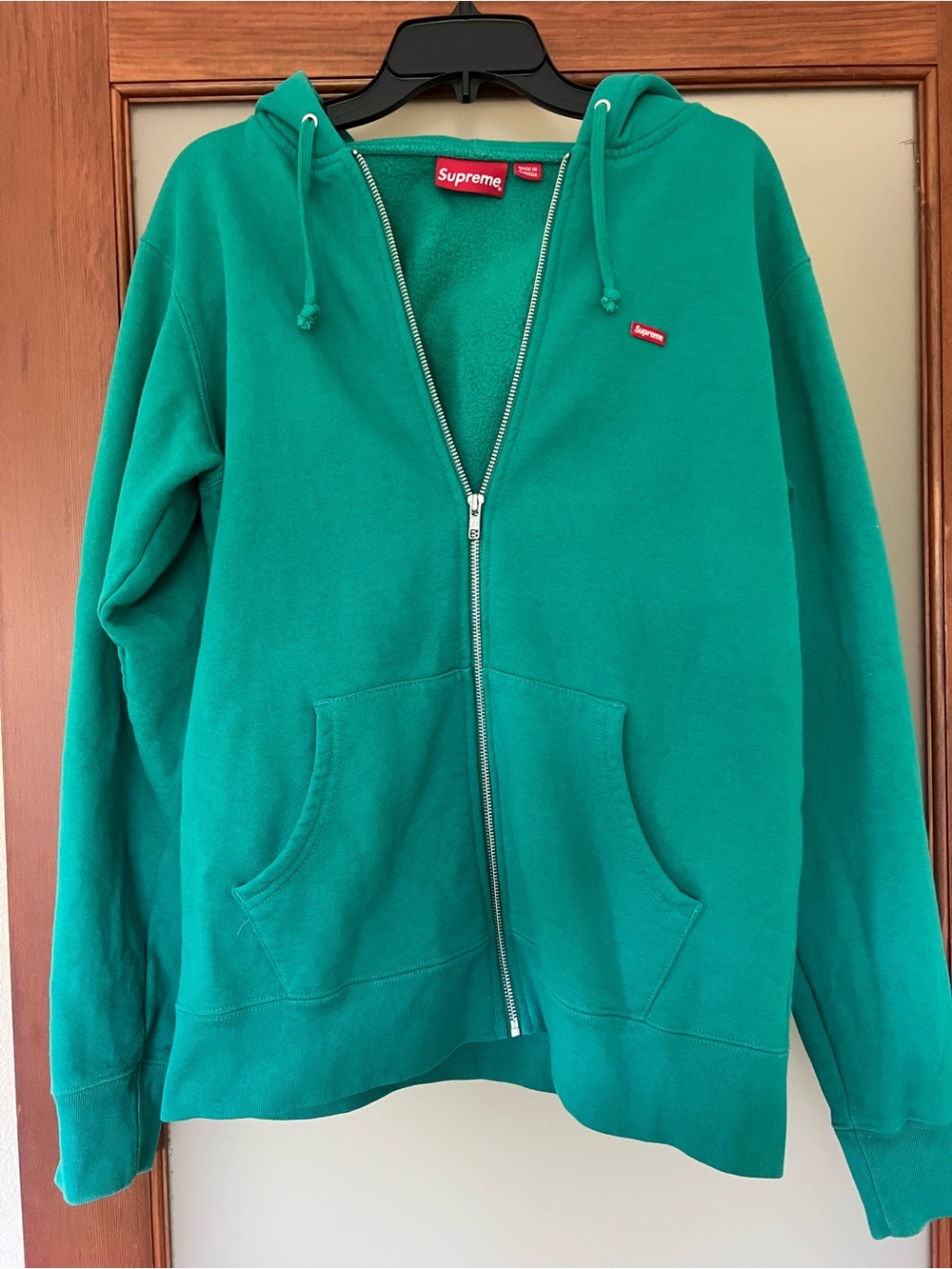Supreme Teal Green Full-Zip Hooded Jacket
